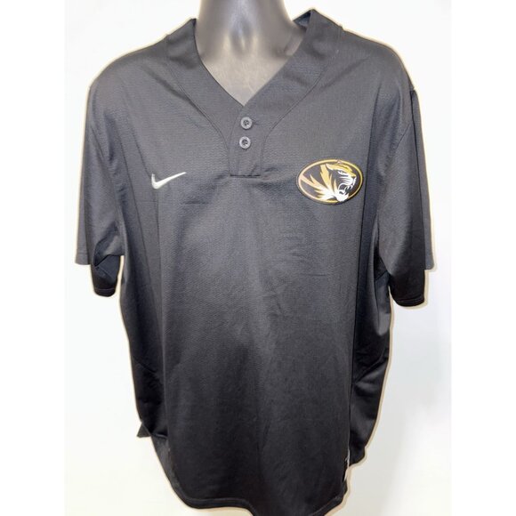 University Of Missouri Tigers Nike Dri Fit Jersey Men 2XL Black Pullover - Picture 1 of 11